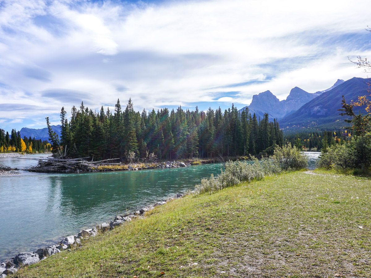 River Island on the Bow River Trail Hike in Canmore, Alberta