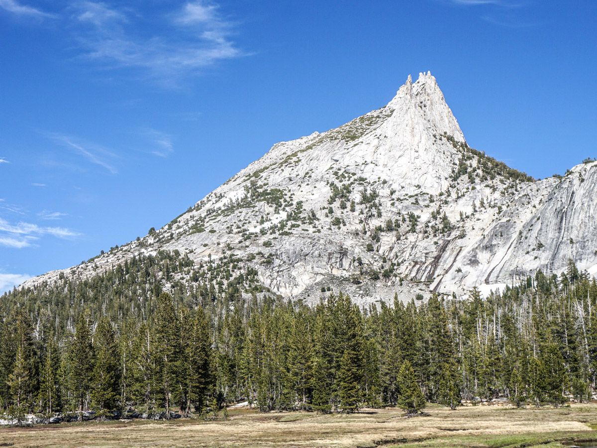 Mountain near the Cathedral Lakes Hike in Yosemite National Park, California