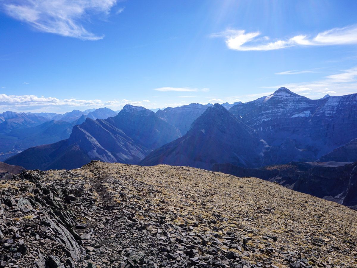 Beautiful mountains on Centennial Pass and Mount Allan Summit Hike in Canmore