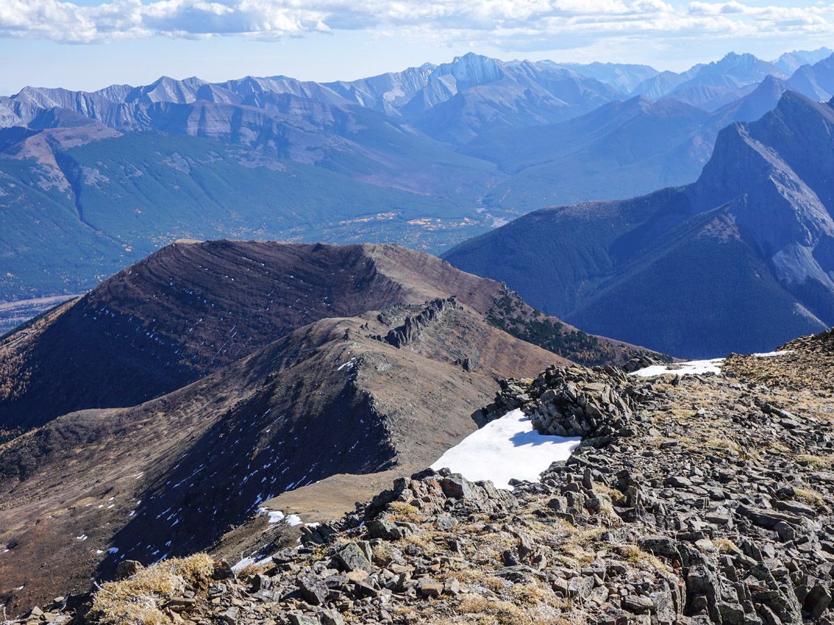 Mountains at Centennial Pass and Mount Allan Summit Hike in Canmore, Alberta