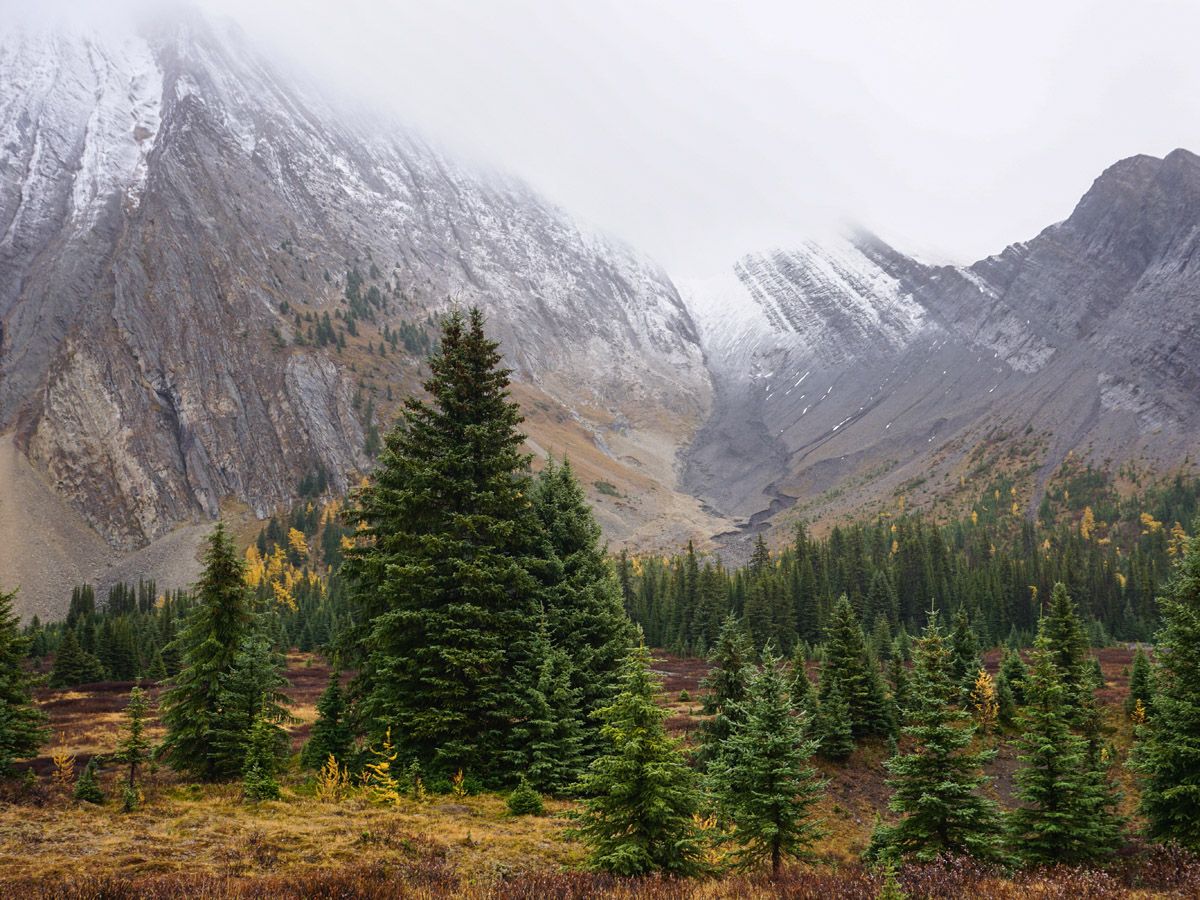 Beautiful views of the Chester Lake Hike from Smith-Dorrien Trail in Kananaskis, near Canmore