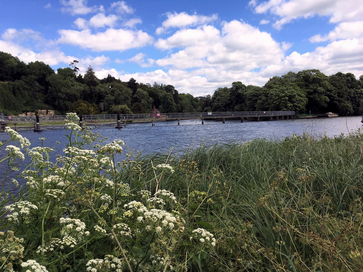 Weirs on the Thames on the Hurley Loop Hike in Chiltern Hills, England