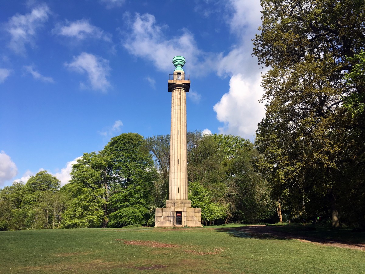 Bridgewater monument on the Ashridge Boundary Trail Hike in Chiltern Hills, England