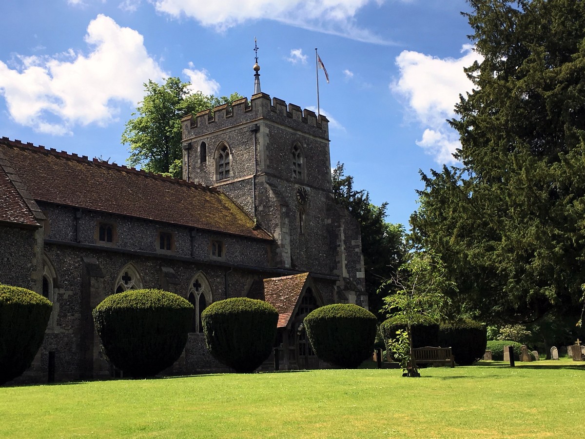 St Mary's church on the Wendover Loop Hike in Chiltern Hills, England