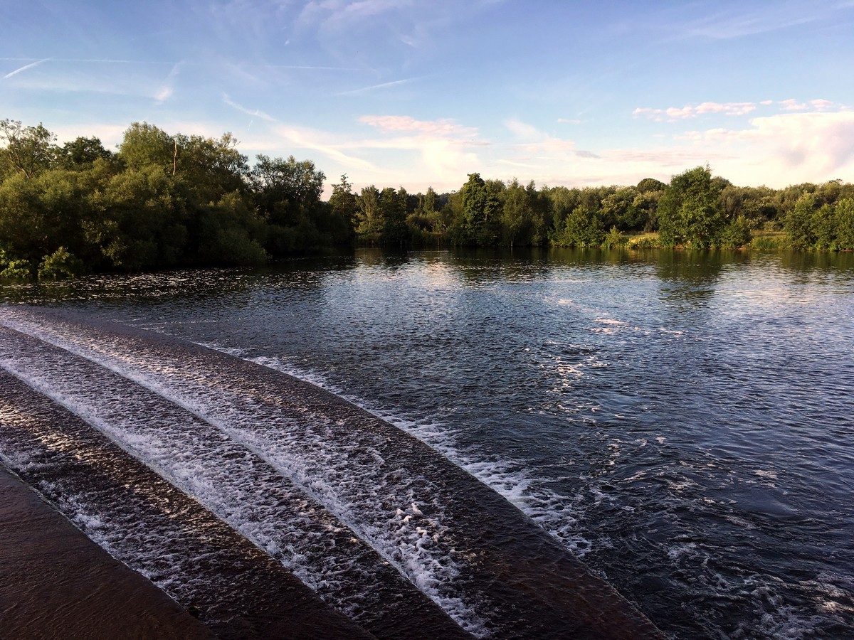 Hambleden Weir on the Hambledon Lock Hike in Chiltern Hills, England