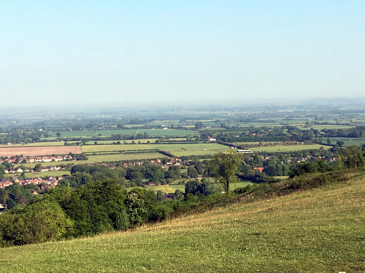 View from Whiteleaf Hill on the Brush Hill & White Leaf Nature Reserve Hike in Chiltern Hills, England