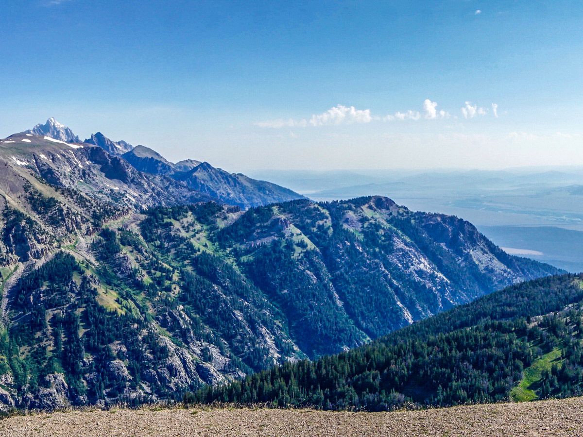 Great views from the summit Trail JHMR Hike in Grand Teton National Park