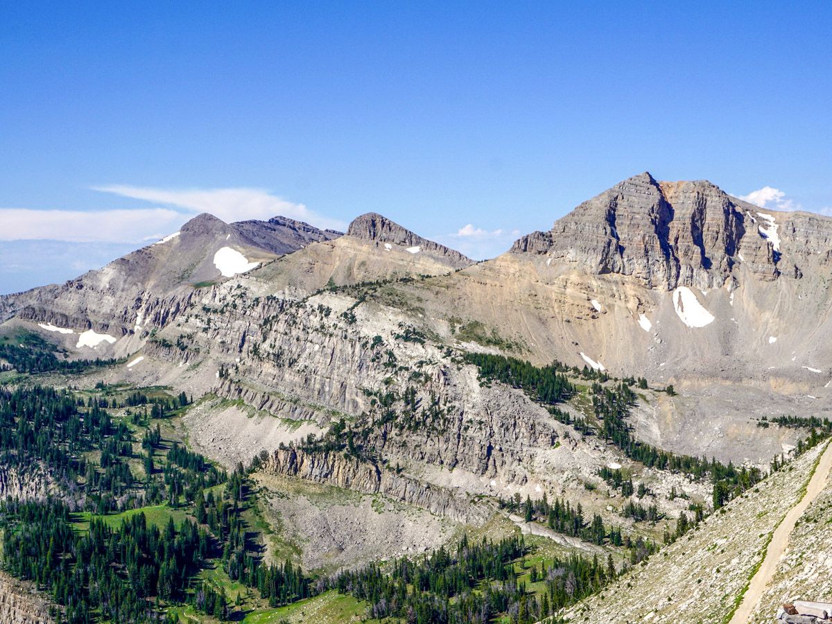 Mountains on Summit Trail JHMR Hike in Grand Teton National Park