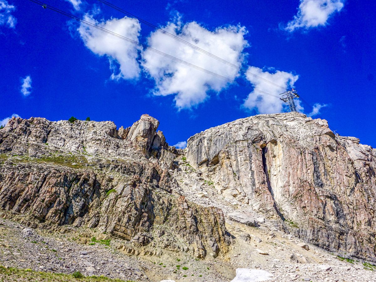 Mountain view from the summit Trail JHMR Hike in Grand Teton National Park