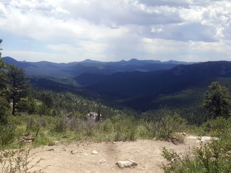 Scenic view from the Elk Meadow Park Hike near Denver, Colorado