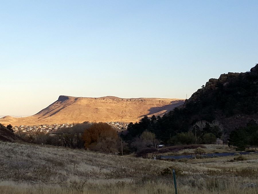 View from White Ranch of North Table on the North Table Park Hike near Denver, Colorado