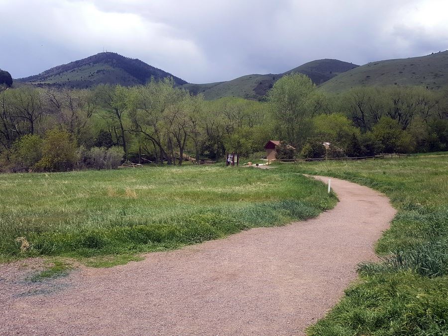 Trailhead view from the Matthew/Winters Park Hike near Denver, Colorado