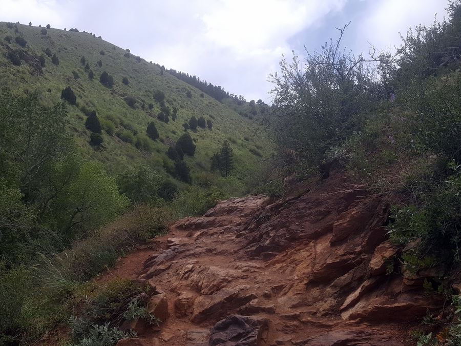 Rocky trail of the Matthew/Winters Park Hike near Denver, Colorado