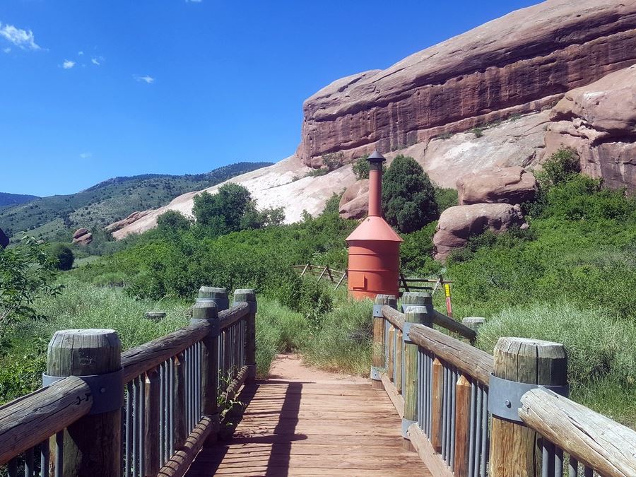 Bridge on the Red Rocks Park Hike near Denver, Colorado