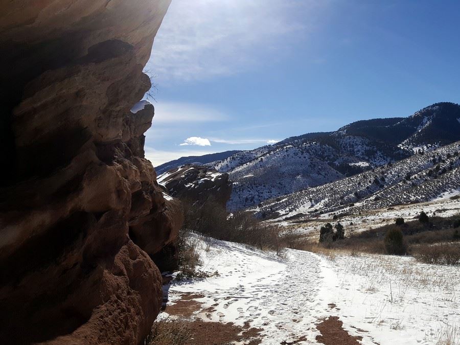 View out from the Red Rocks Park Hike near Denver, Colorado