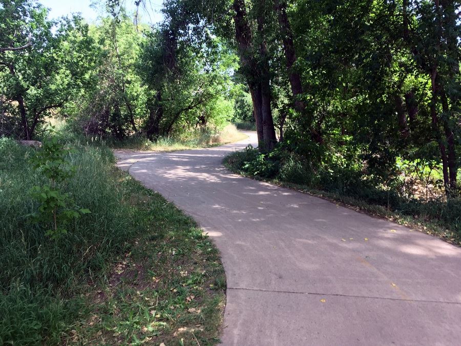 Bike trail on the Bear Creek State Park Hike near Denver, Colorado