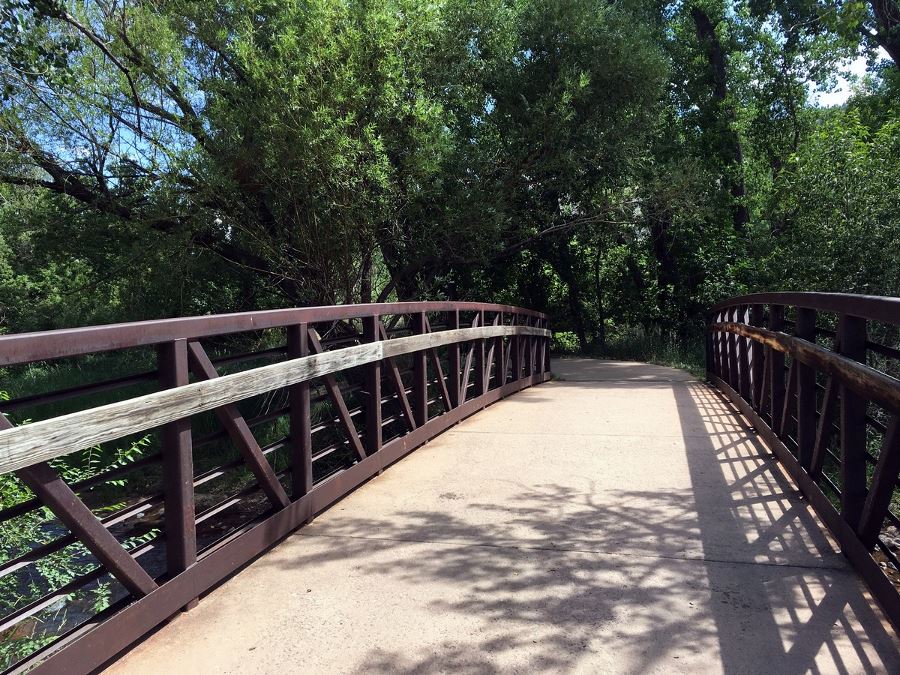 Bridge into the park on the Bear Creek State Park Hike near Denver, Colorado