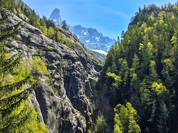 Scenery from the Le Chapeau hike near Chamonix, France