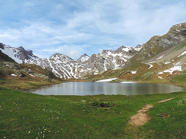 Trail of the Lauzanier hike in Mercantour National Park, France''
