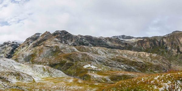 Panorama of the Refuge du Fond des Fours hike in Vanoise National Park, France