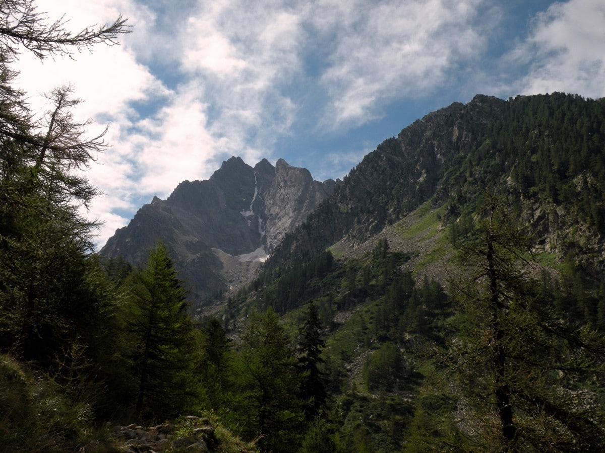 The Monte Stella from the path of the Lagarot di Lourousa Hike in Alpi Marittime National Park, Italy