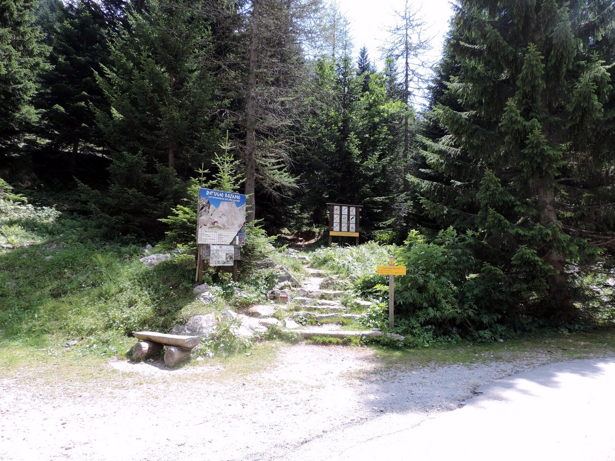 Trailhead of the Vallone Argentera Hike in Alpi Marittime National Park, Italy