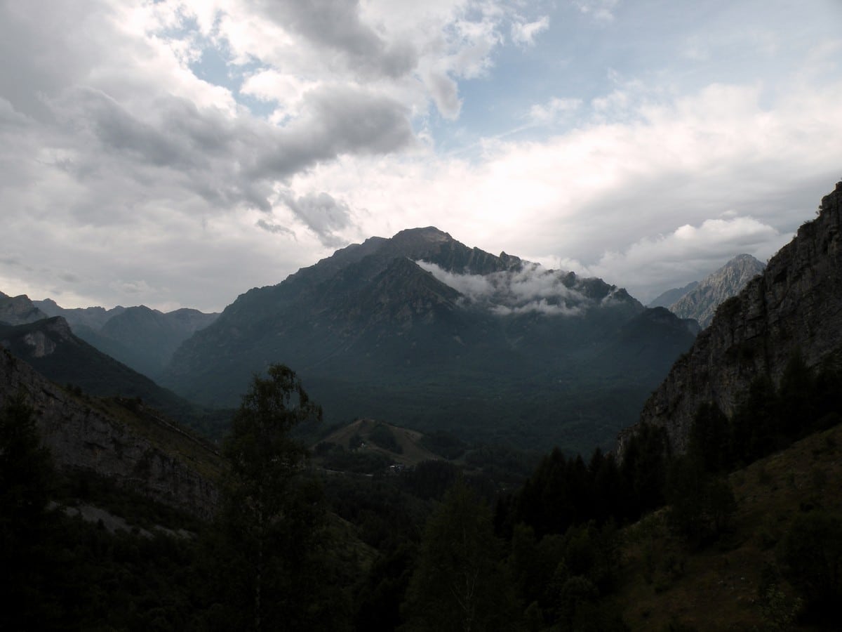 The Monte Aiera from the Gorge Della Reina Hike in Alpi Marittime National Park, Italy