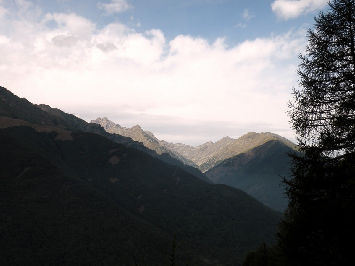 Overview to the park from the Gorge Della Reina Hike in Alpi Marittime National Park, Italy