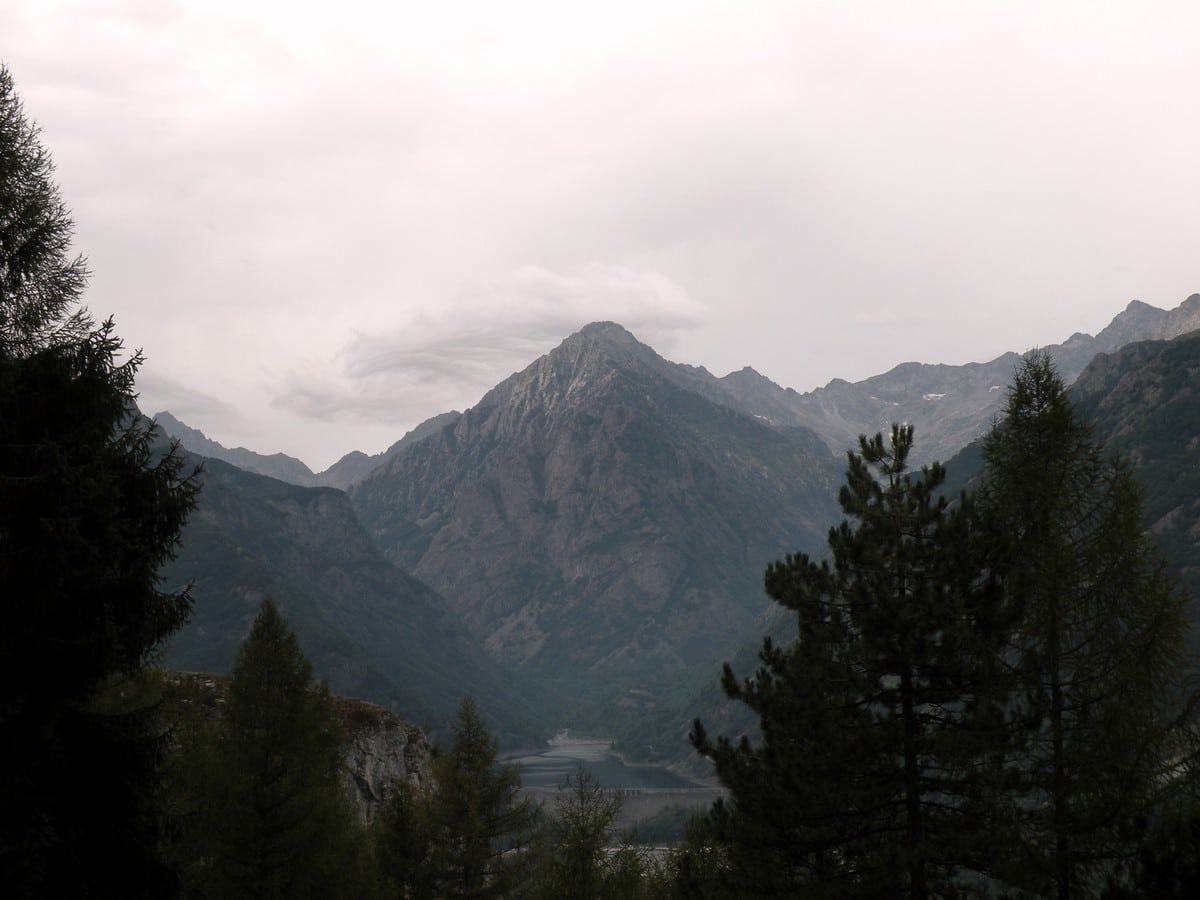 The Piastra Dam from the Gorge Della Reina Hike in Alpi Marittime National Park, Italy