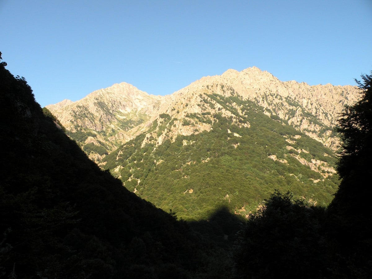 Arriving at the Pian del Rasur the Vallone Barra on the Lago de Vie del Bouc Hike in Alpi Marittime National Park, Italy