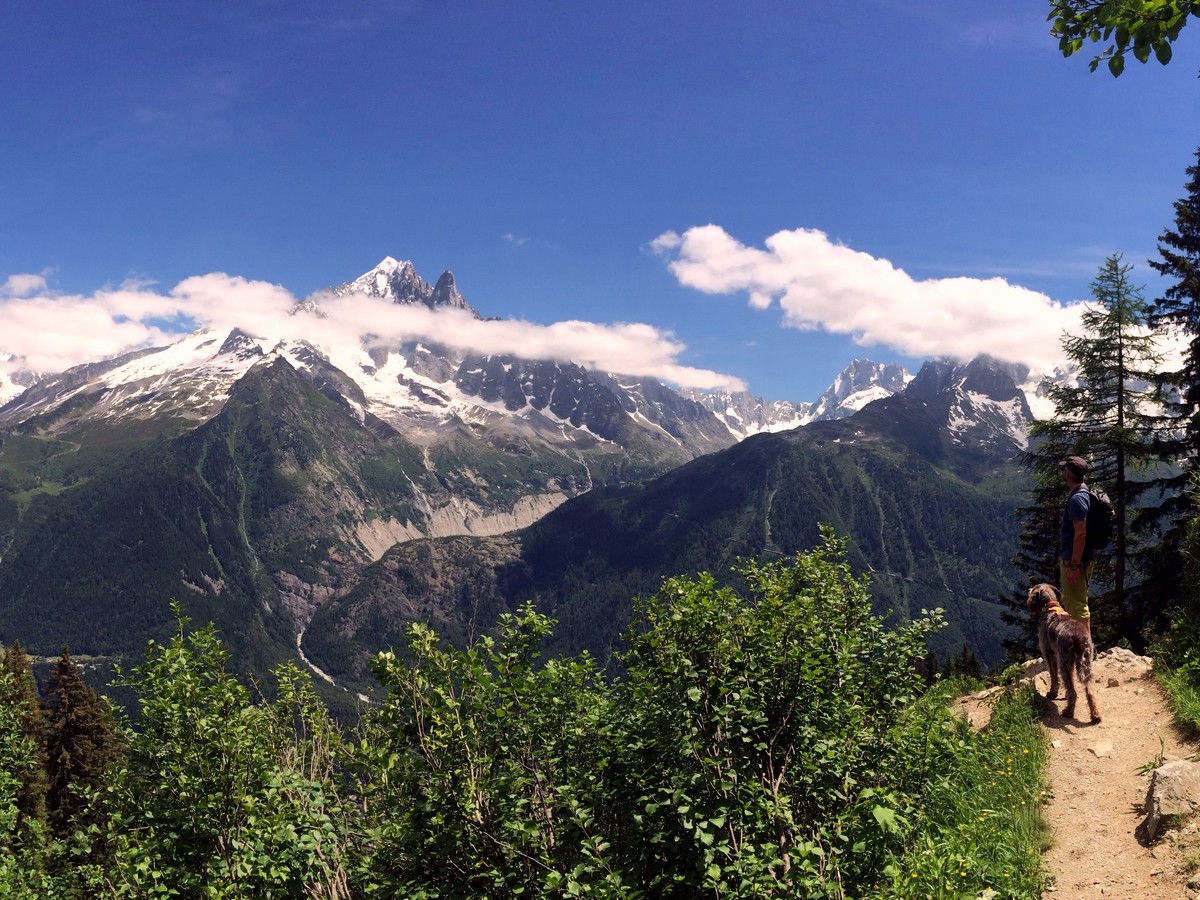 Mont Blanc can be seen on epic Grand Balcon Sud trail in Chamonix, France