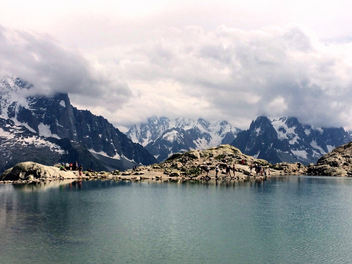 Lac Blanc is an alpine lake near Chamonix
