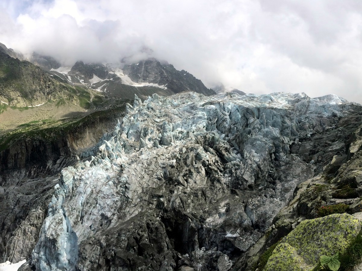 Glacier d'Argentière overlook trail in Chamonix