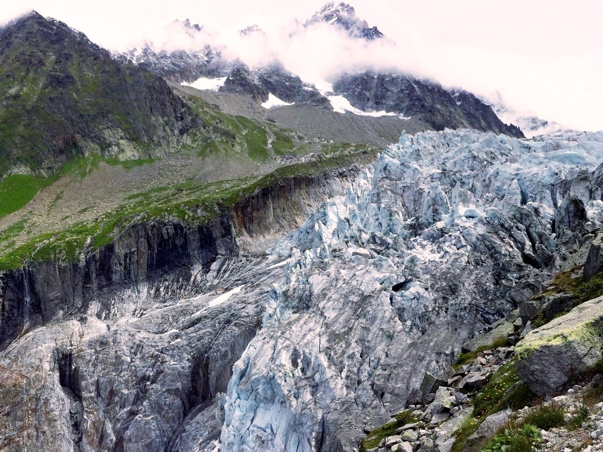 Glacier d'Argentière from Pointe de Vue trail in Chamonix