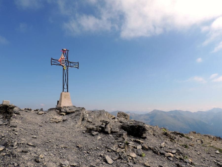 The peak on the Le Mont Mounier Hike in Mercantour National Park, France