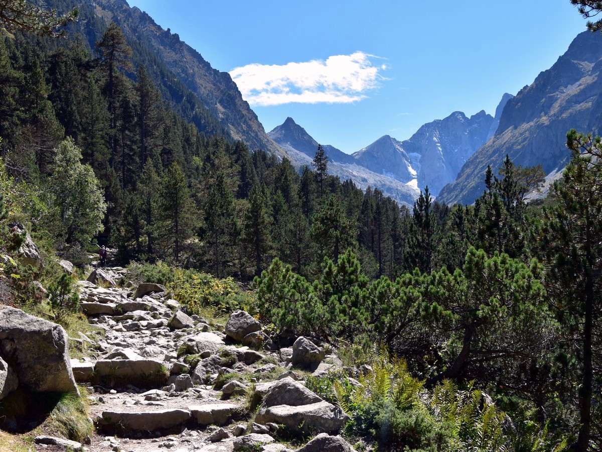 Vignemale massif view from the Lac de Gaube Hike in French Pyrenees