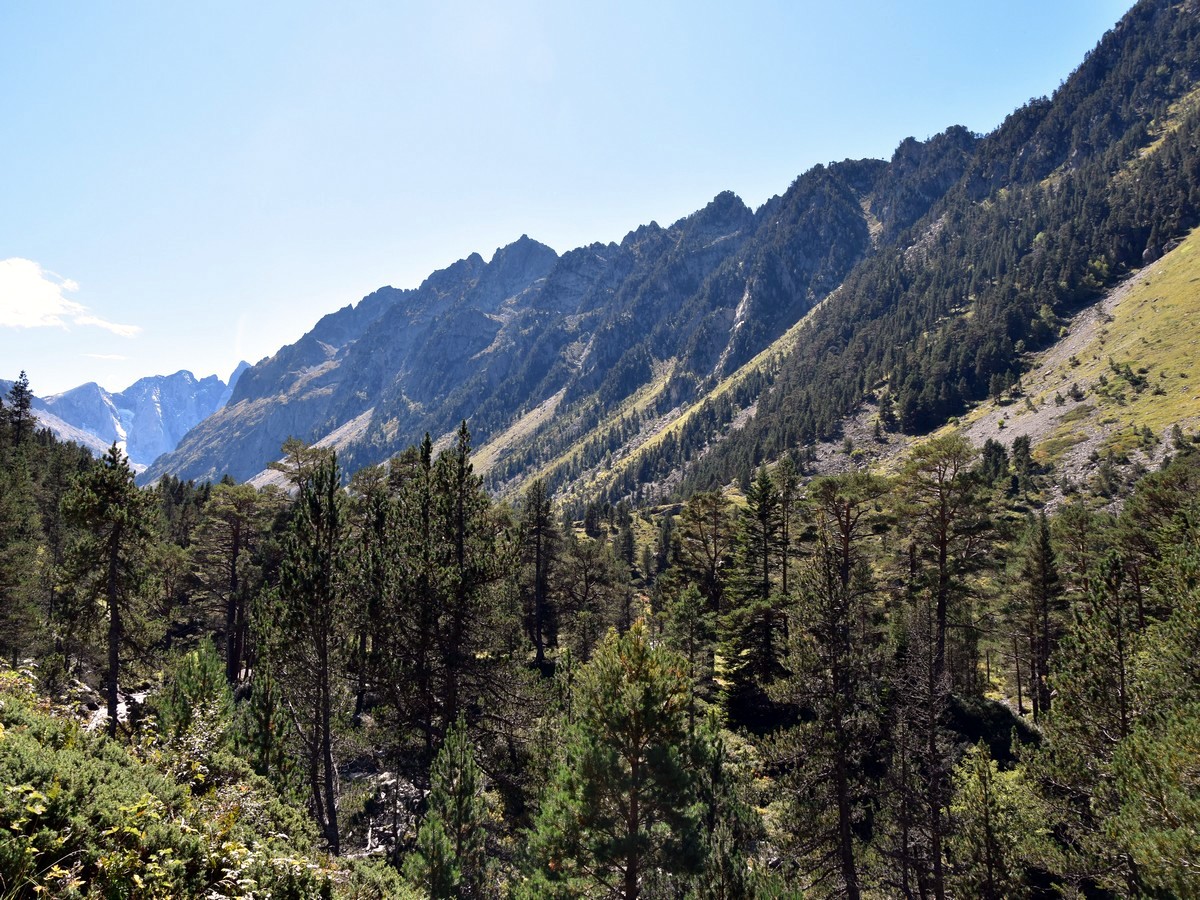 West side of the valley on the Lac de Gaube Hike in French Pyrenees