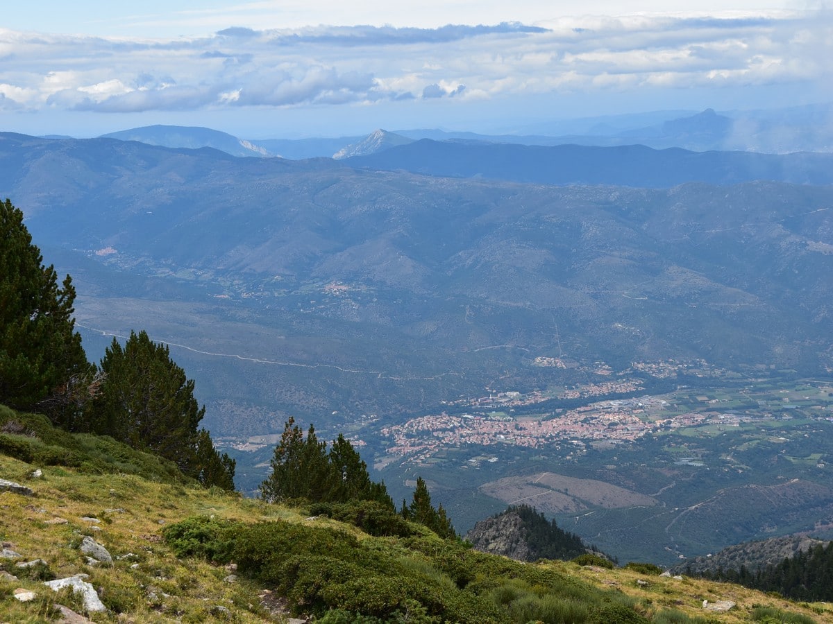 Prades and North Catalan Pyrenees from the Pic du Canigou Hike in French Pyrenees