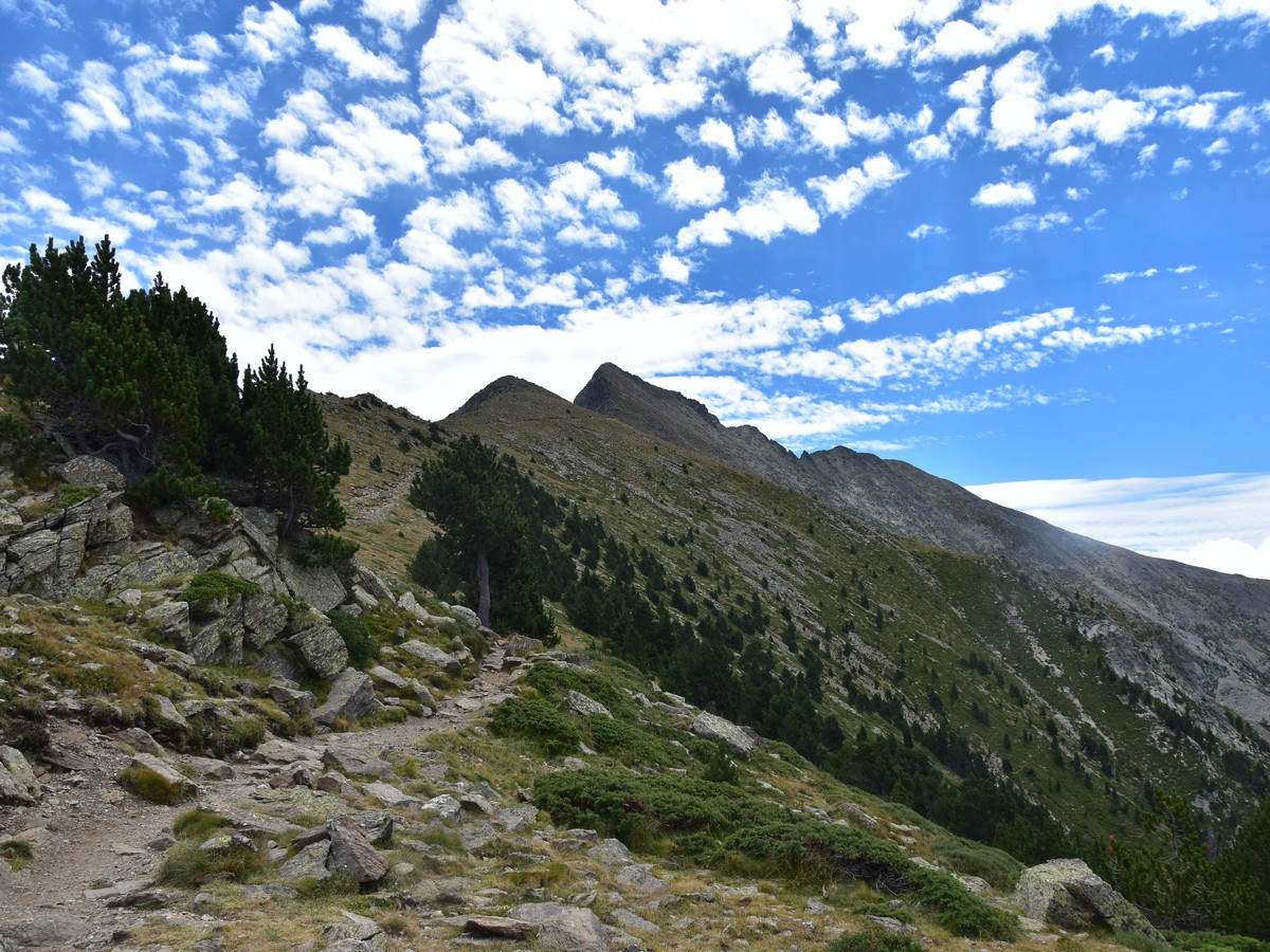 Beautiful ridge path on the Pic du Canigou Hike in French Pyrenees