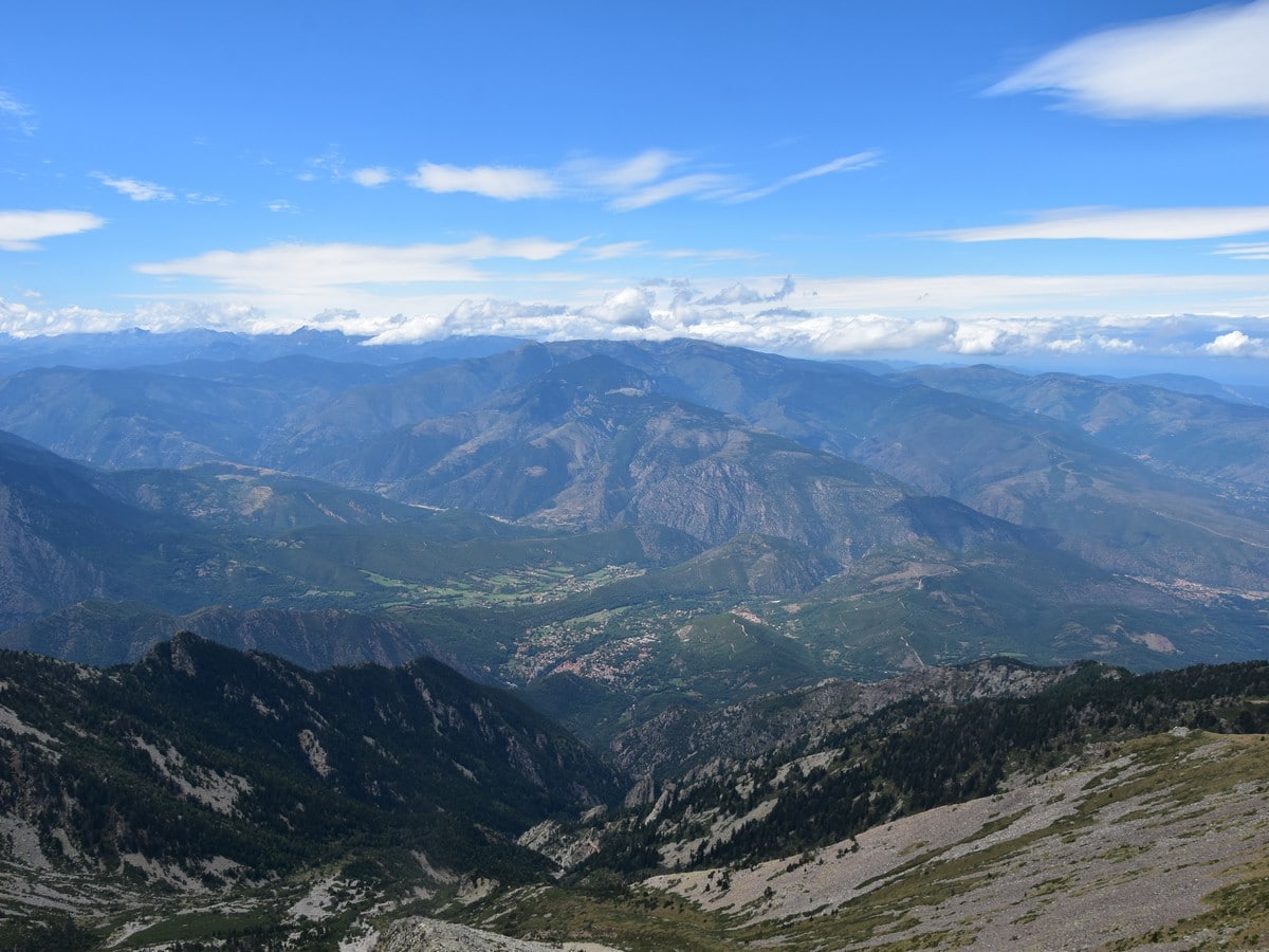 Looking northwest rom the Pic du Canigou Hike in French Pyrenees