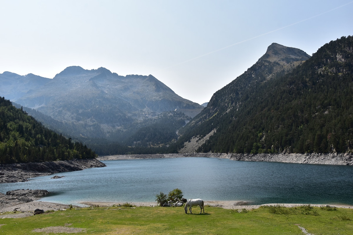 View from the car park over the Lac d'Oredon