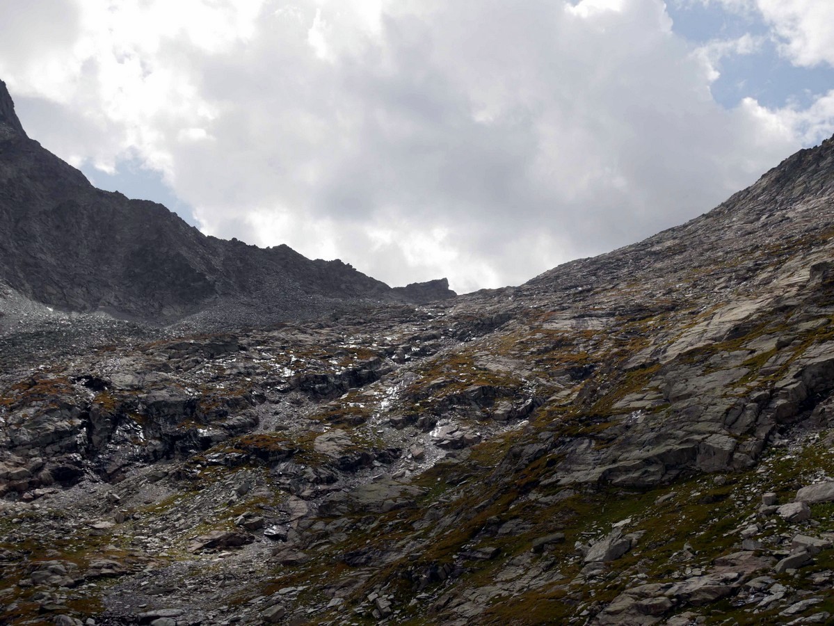 View on the slope from the Col d'Aussois & Pointe de l’Observatoire Hike in Vanoise National Park, France