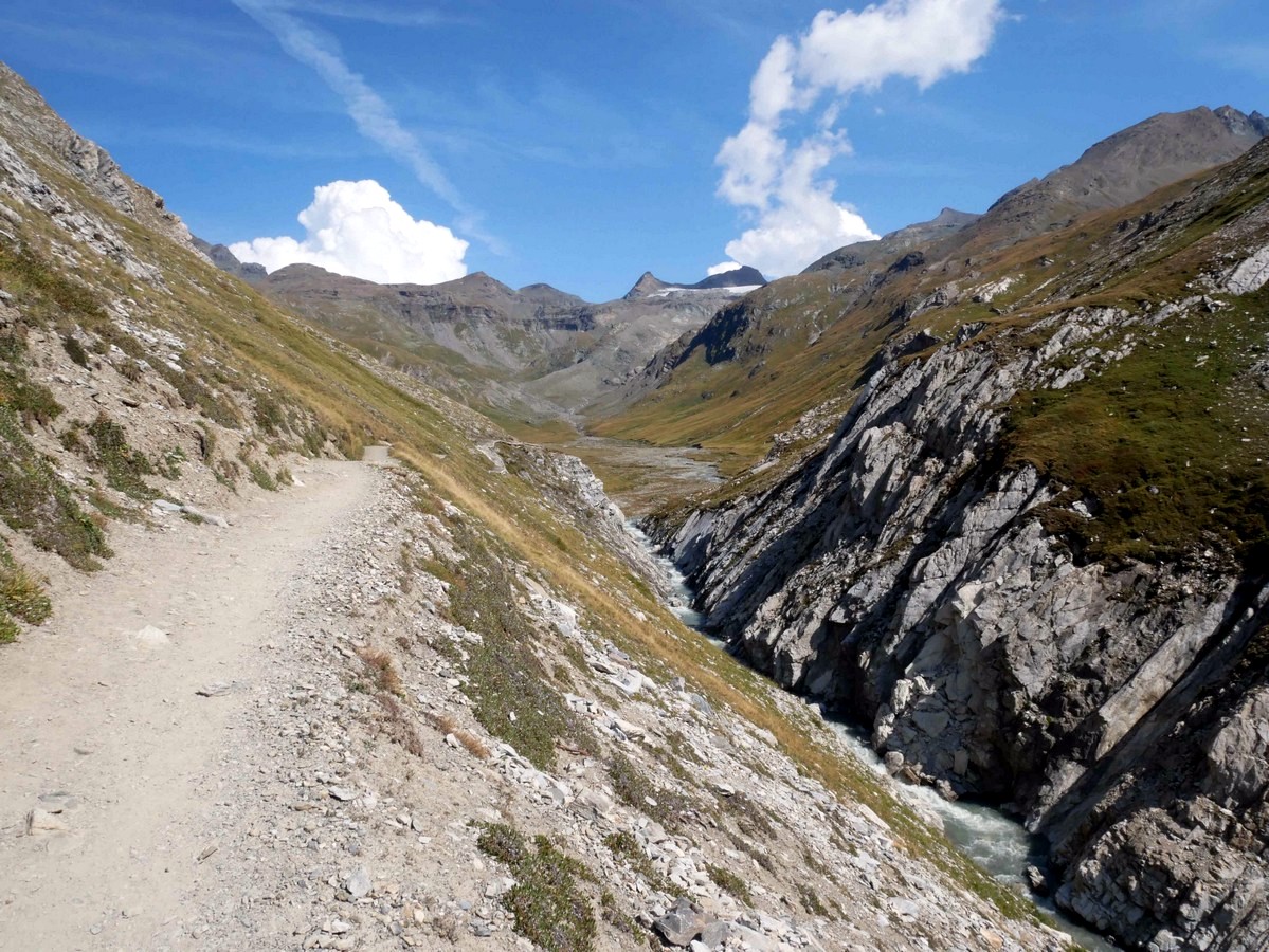 View of the Vallon du Prariond Hike in Vanoise National Park in France
