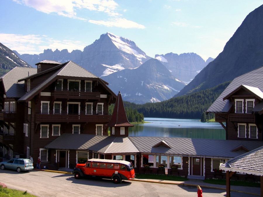 Stay in Many Glacier Hotel to make your trip to Glacier National Park special