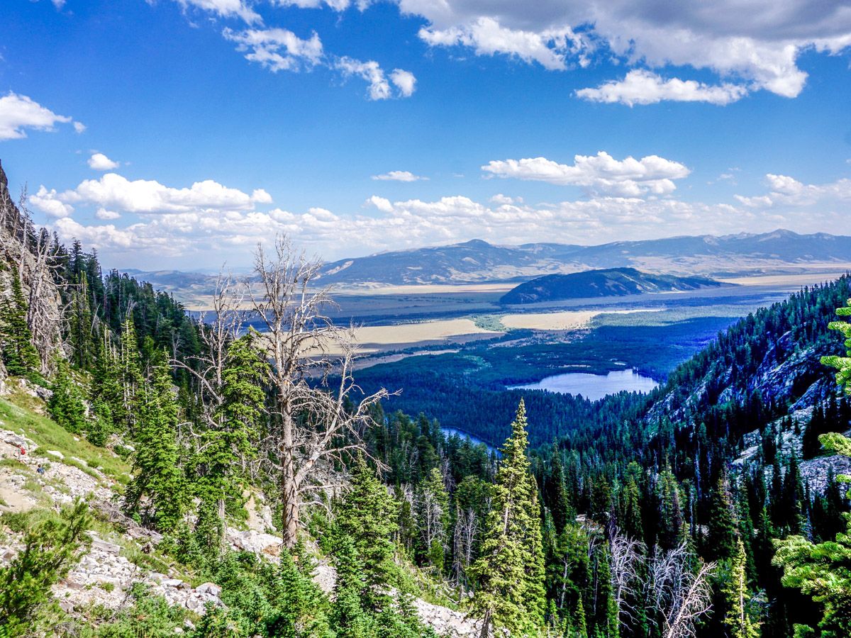 View from the top of Garnet Canyon Hike in Grand Teton National Park