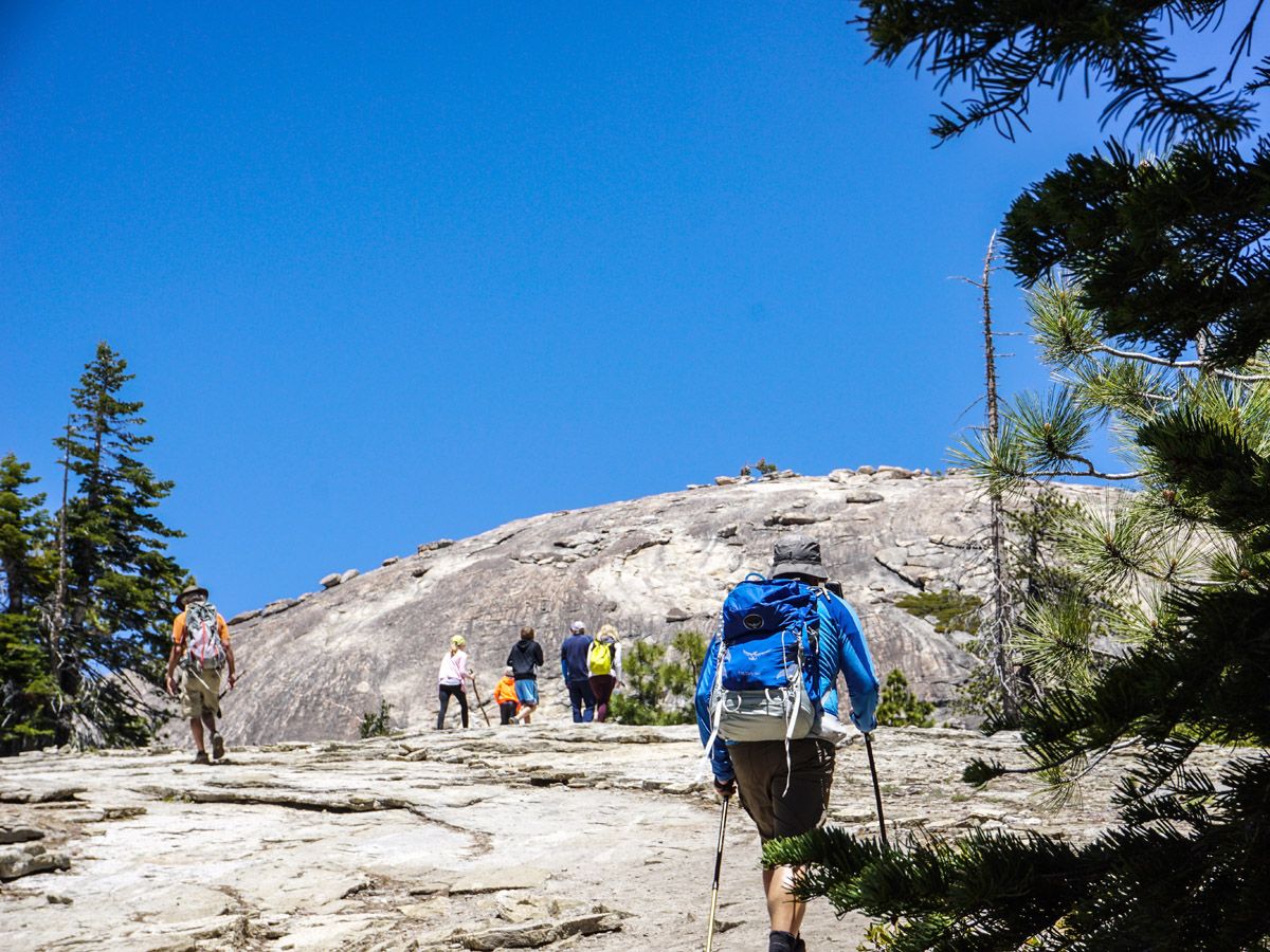 Trail of the Glacier Point hike in Yosemite