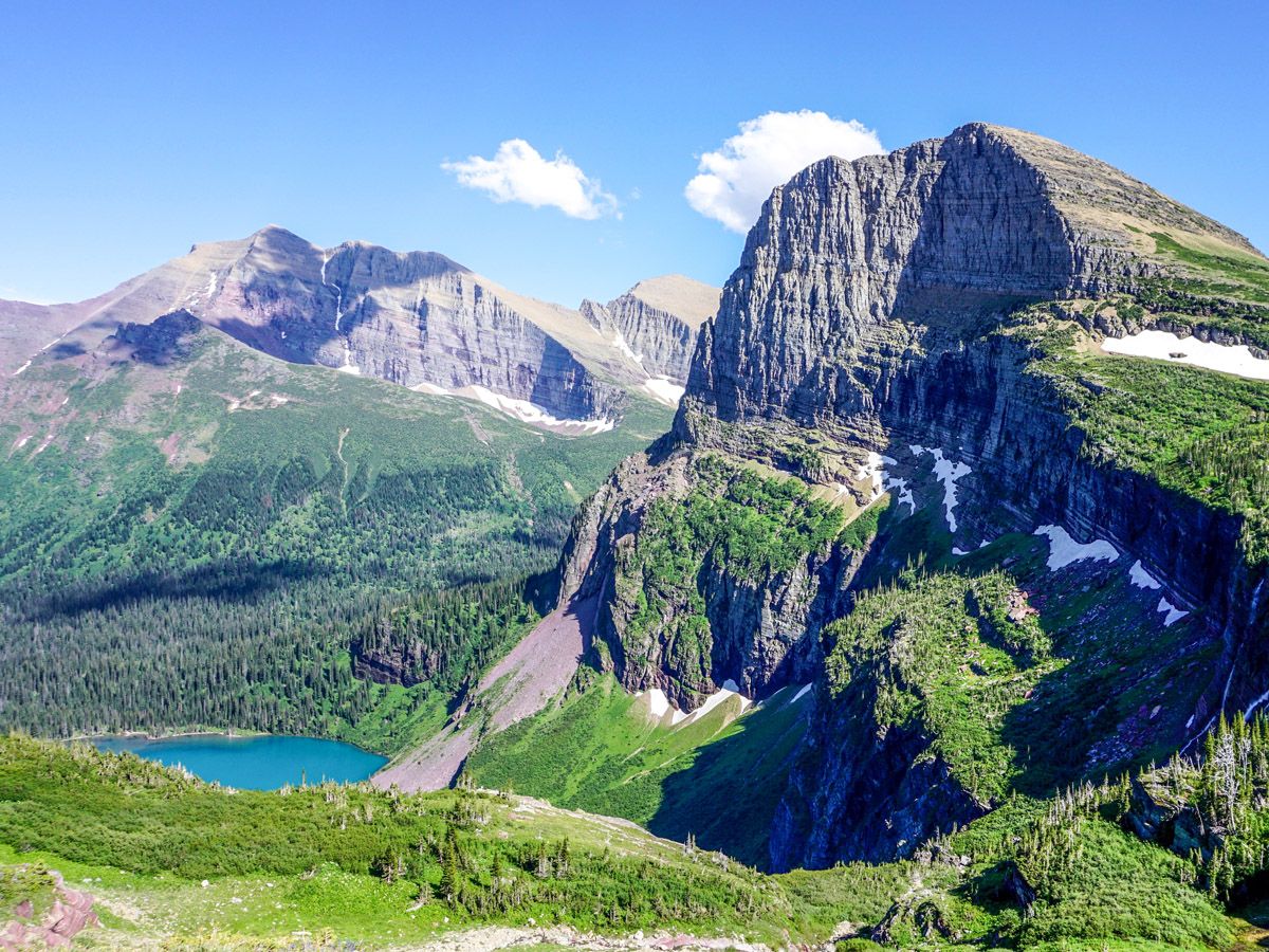 Beautiful overlook on Grinnel Glacier Hike in Glacier National Park