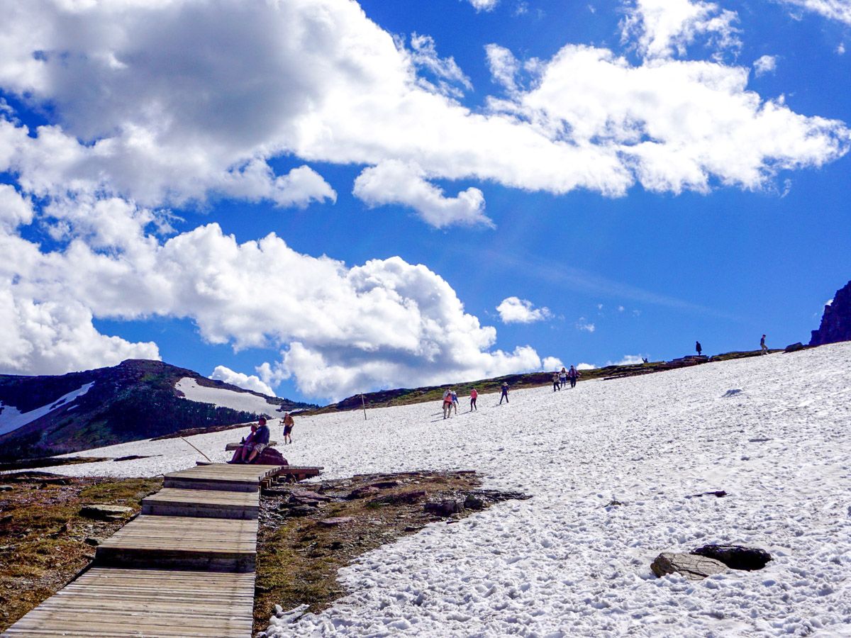 Trail of Hidden Lake Overlook Hike in Glacier National Park is family-friendly