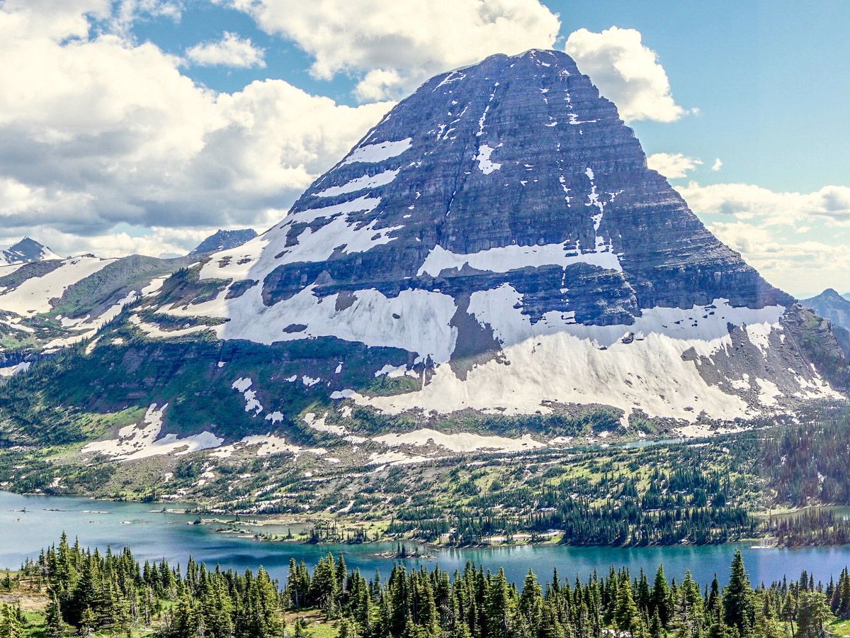 Bearhat Mountain on Hidden Lake Overlook Hike in Glacier National Park