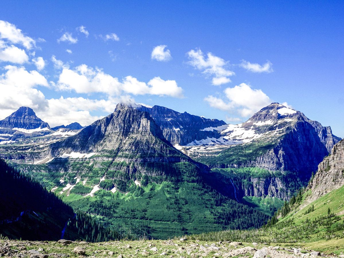 Mountains at The Highline Hike in Glacier National Park